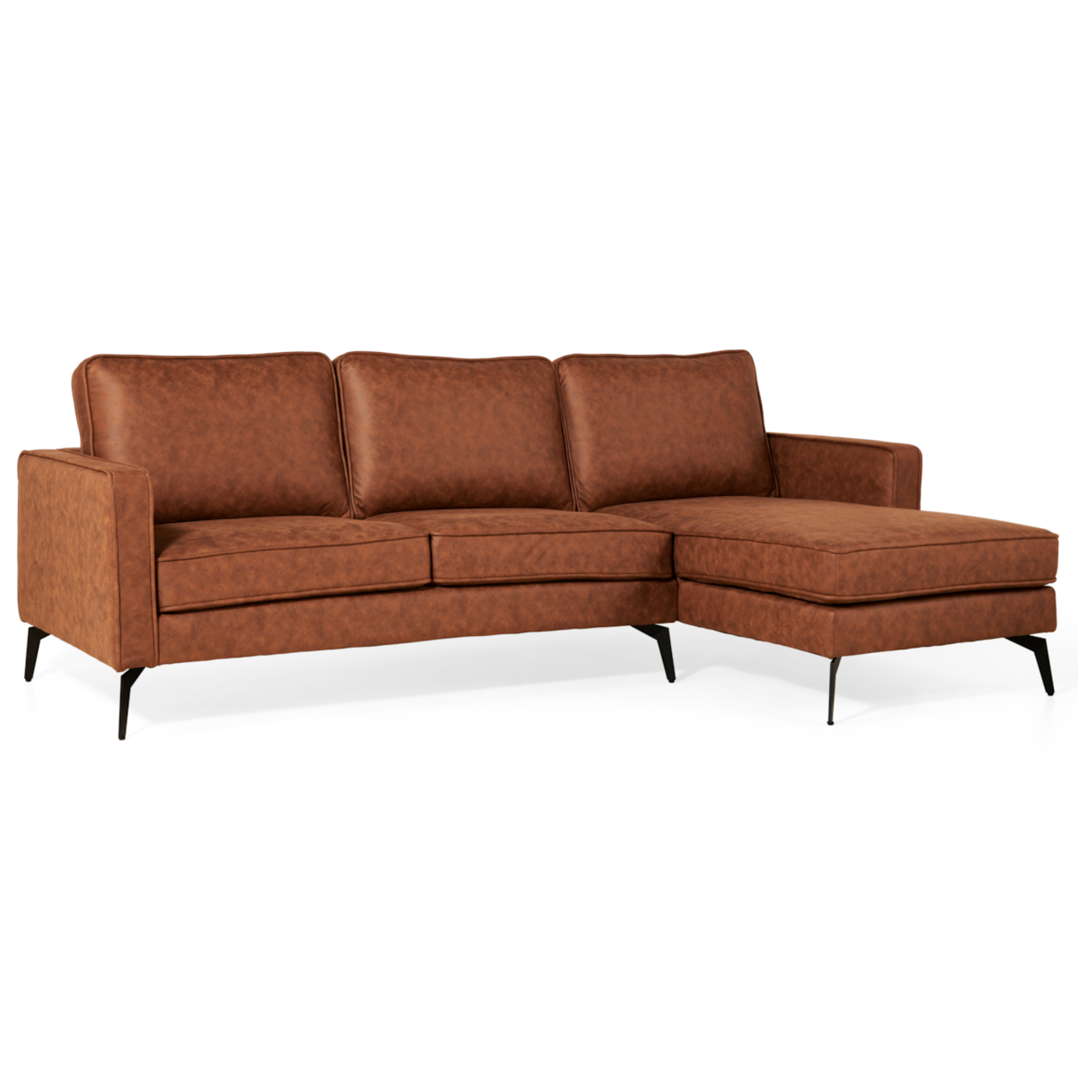 Hoekbank Jackson - Microleder Cognac
