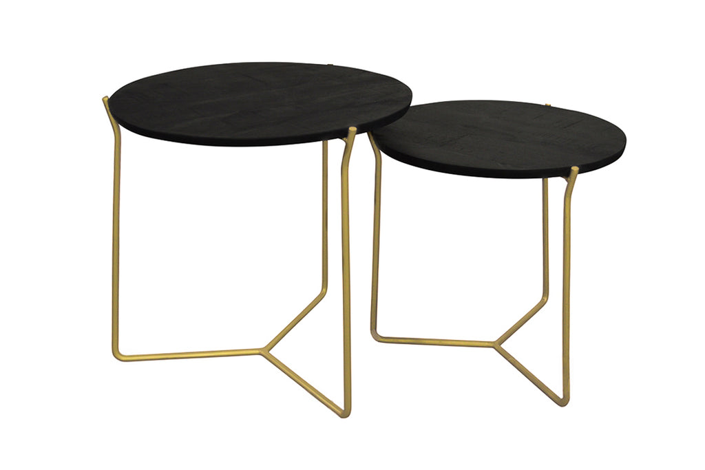 Mason Black/Brass Set of 2
