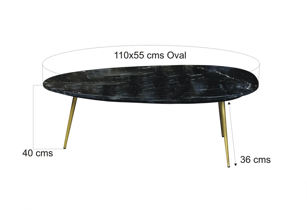 Organic Marble Black Gold 110cm