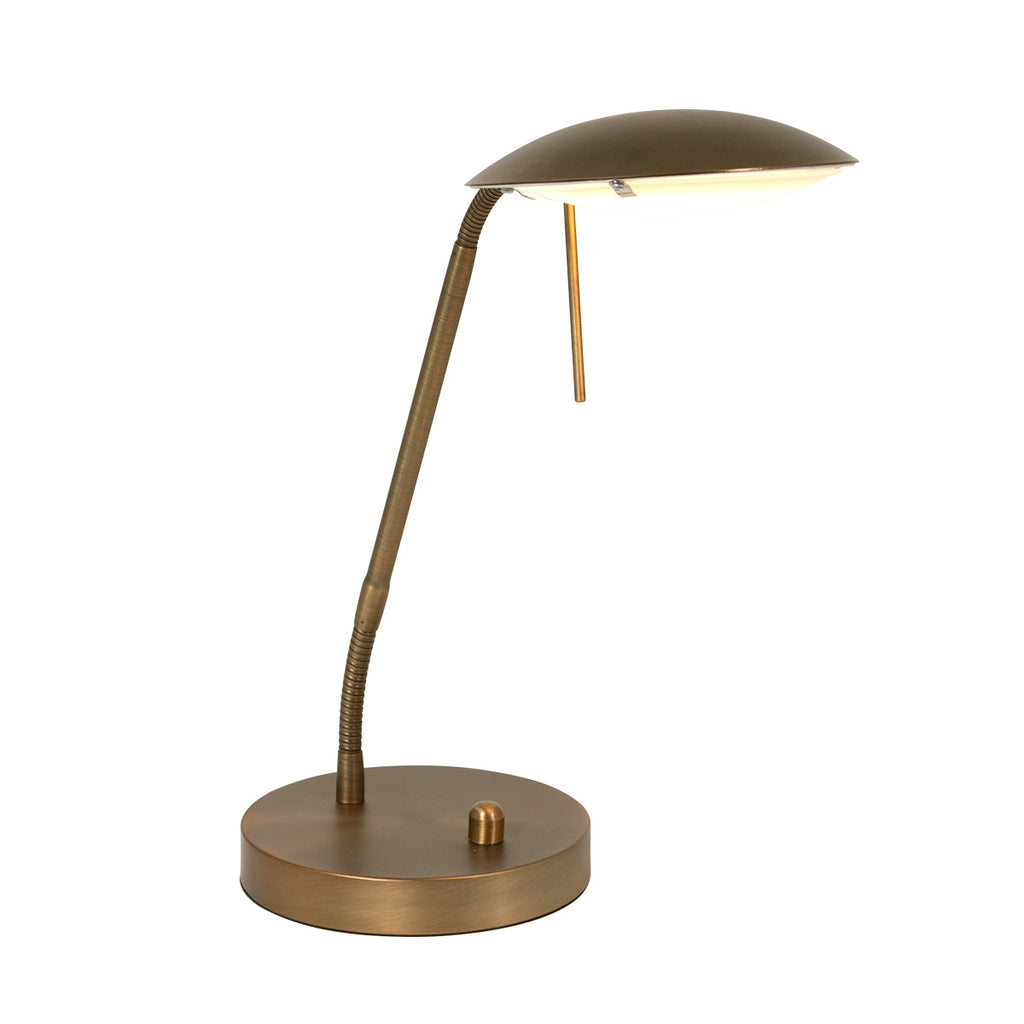 Bronskleurige tafellamp Biron 1315BR met draai dimmer