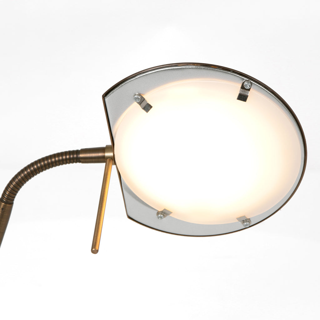 Bronskleurige tafellamp Biron 1315BR met draai dimmer