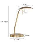Bronskleurige tafellamp Biron 1315BR met draai dimmer