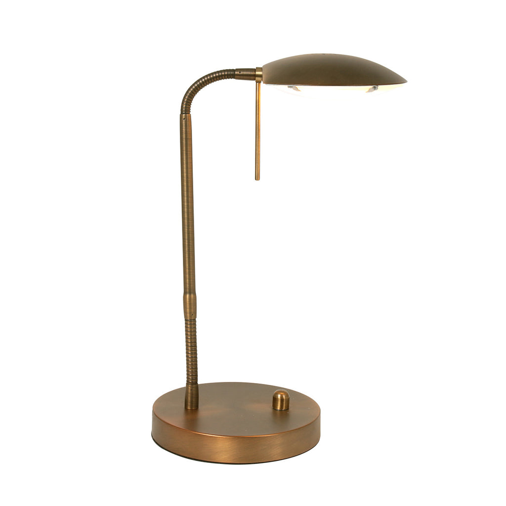 Bronskleurige tafellamp Biron 1315BR met draai dimmer