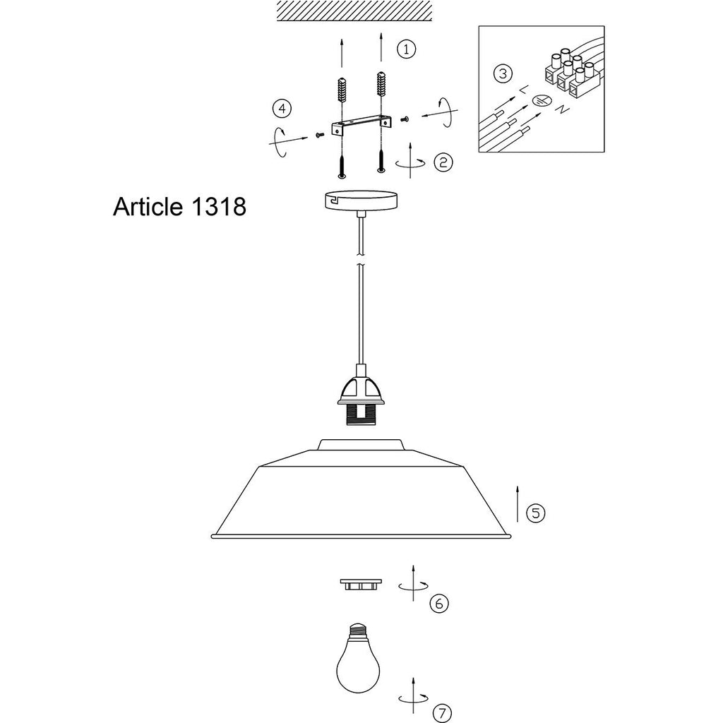 Hanglamp Nove 1318ZW zwart/goud met warme luxe uitstraling