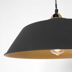 Hanglamp Nove 1318ZW zwart/goud met warme luxe uitstraling