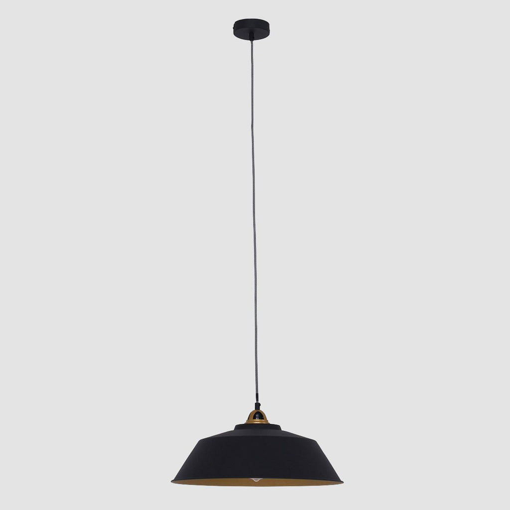Hanglamp Nove 1318ZW zwart/goud met warme luxe uitstraling