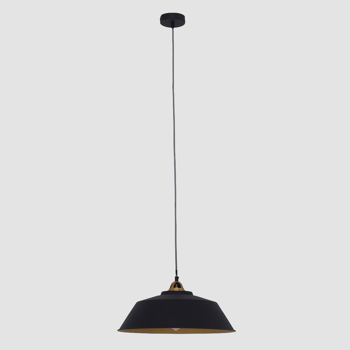Hanglamp Nove 1318ZW zwart/goud met warme luxe uitstraling