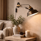 Klem-wandlamp Nove 1320BR bronskleurige kap 18cm