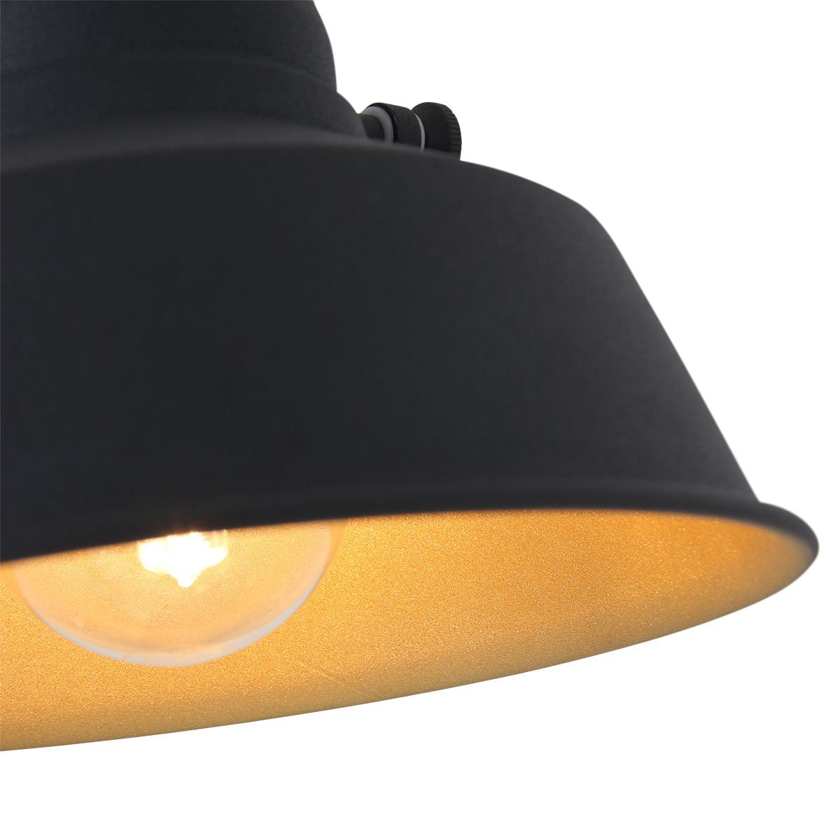Zwarte klemlamp / wandlamp Nove 1320ZW met E27 fitting en schakelaar