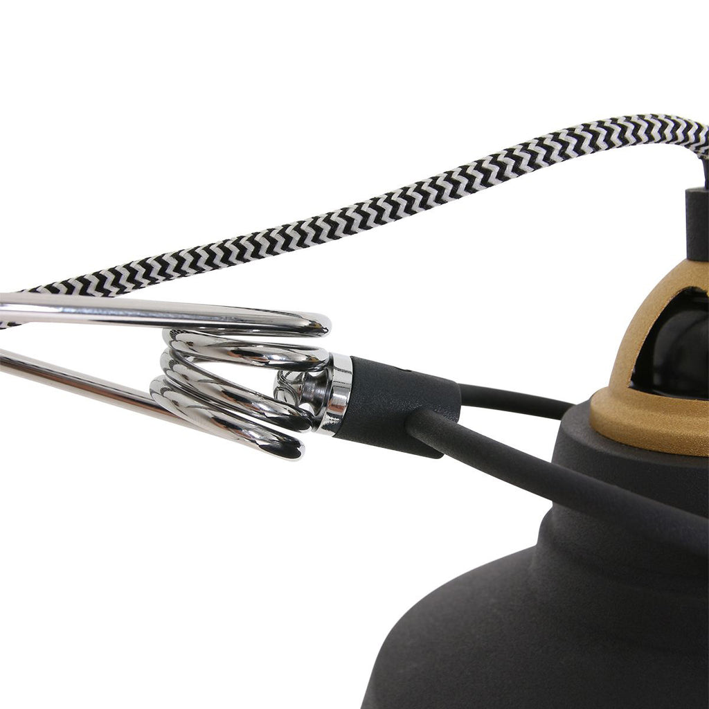 Zwarte klemlamp / wandlamp Nove 1320ZW met E27 fitting en schakelaar