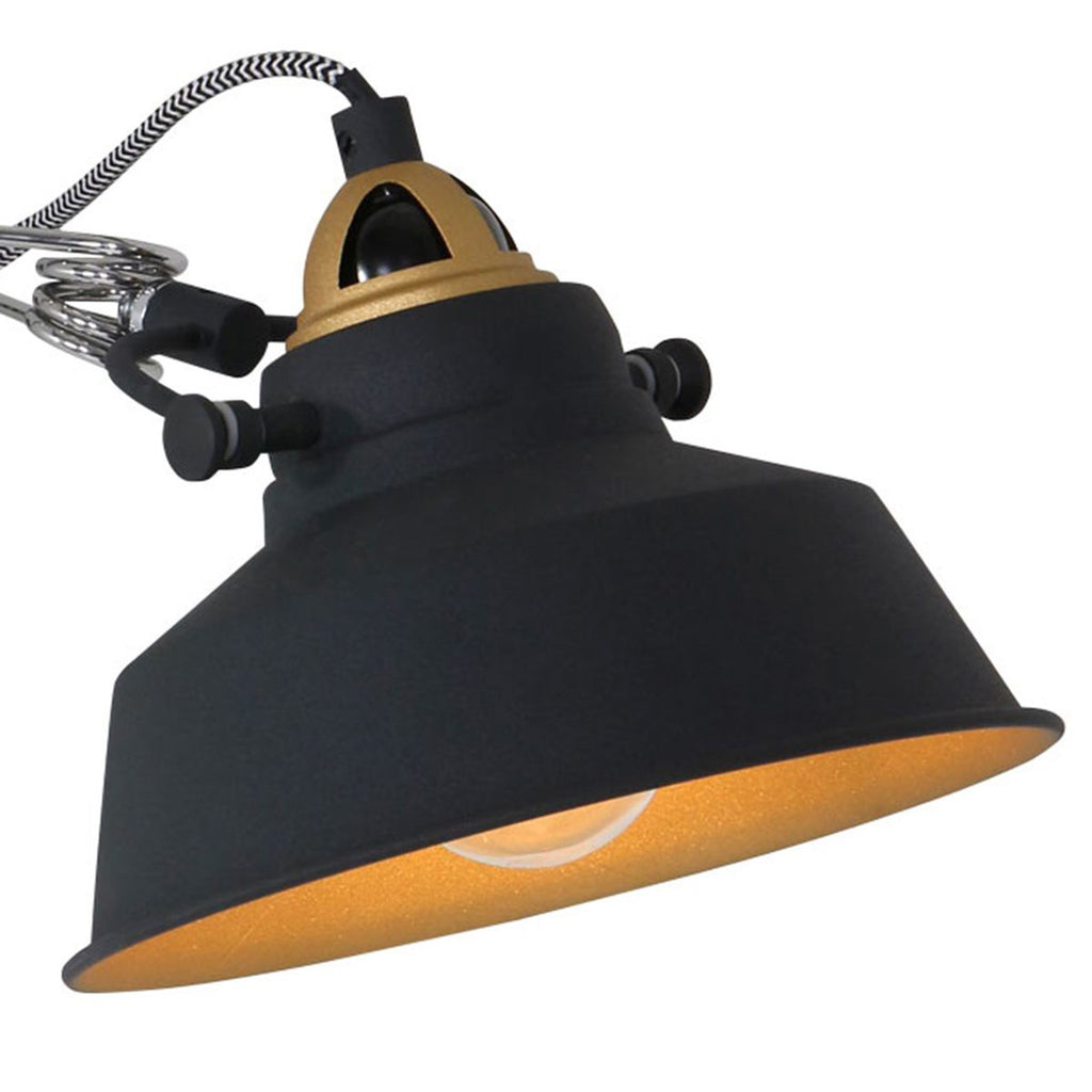 Zwarte klemlamp / wandlamp Nove 1320ZW met E27 fitting en schakelaar