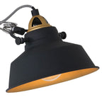 Zwarte klemlamp / wandlamp Nove 1320ZW met E27 fitting en schakelaar