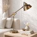 Bronzen stoere tafellamp Nove 1321BR met E27 fitting