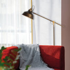 Bronzen vloerlamp Nove 1322BR met goudkleurige details E27