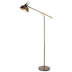 Bronzen vloerlamp Nove 1322BR met goudkleurige details E27