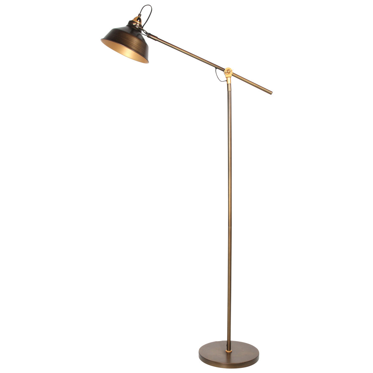 Bronzen vloerlamp Nove 1322BR met goudkleurige details E27