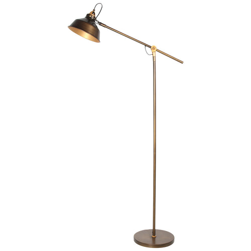 Bronzen vloerlamp Nove 1322BR met goudkleurige details E27