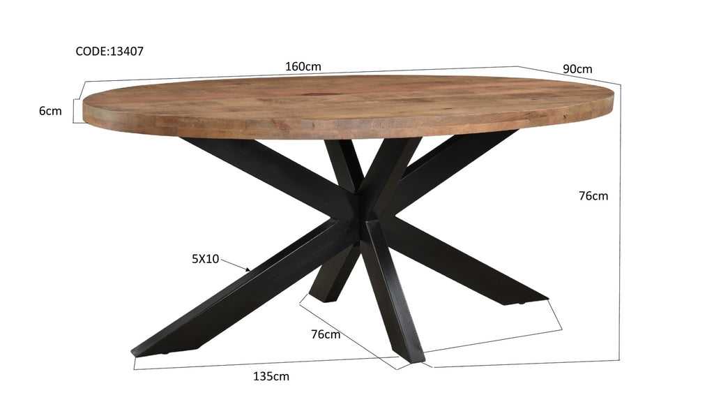 Sturdy Oval 160cm