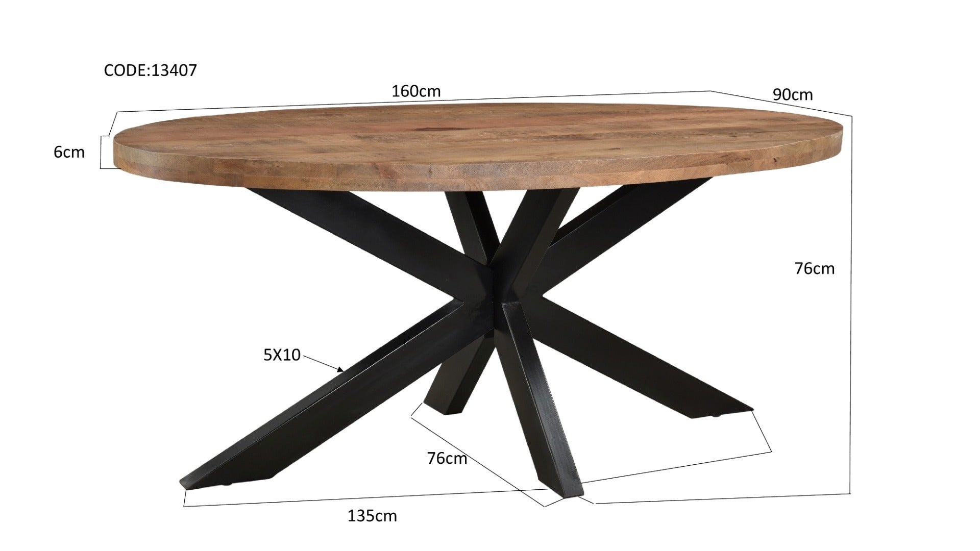 Sturdy Oval 160cm