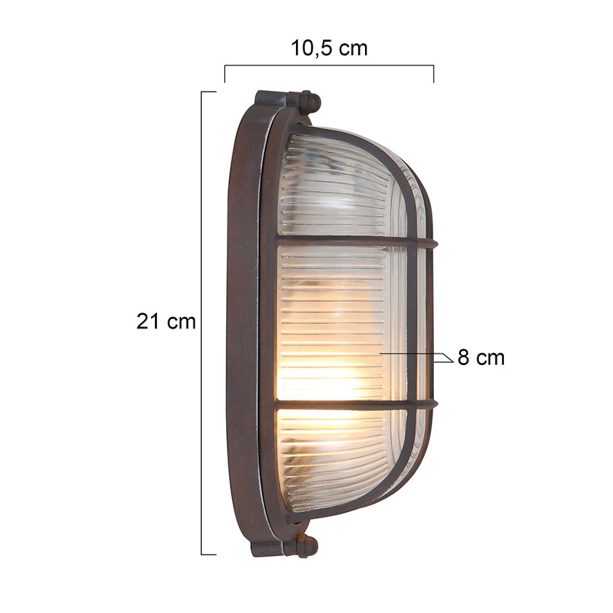 Plafondlamp wandlamp Lisanne 1340B Bruin E27