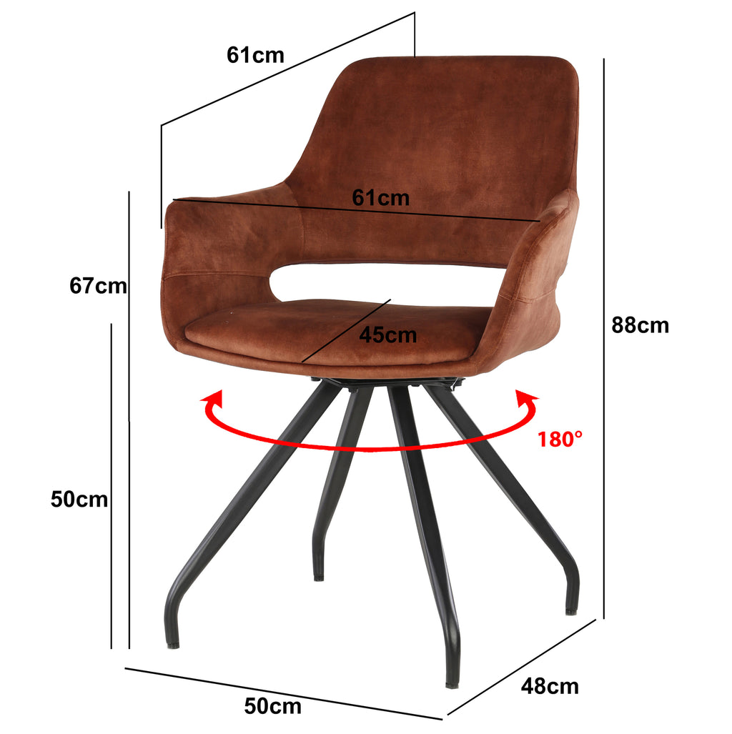 Capp Rust Velvet (set of 2)