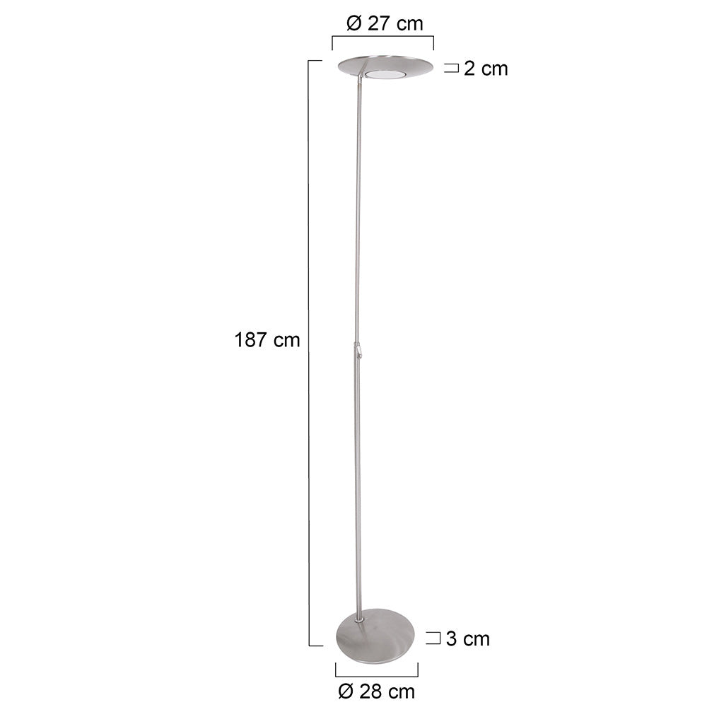 Vloerlamp Zenith 1477ST Staal