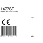 Vloerlamp Zenith 1477ST Staal