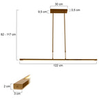 Hanglamp Zelena 1482BR bronzen LED lamp met instelbaar licht