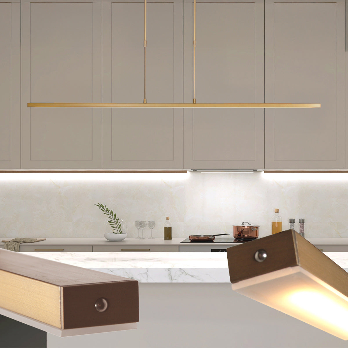 Hanglamp Zelena 1482GO gouden LED lamp met instelbaar licht
