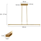Hanglamp Zelena 1482GO gouden LED lamp met instelbaar licht