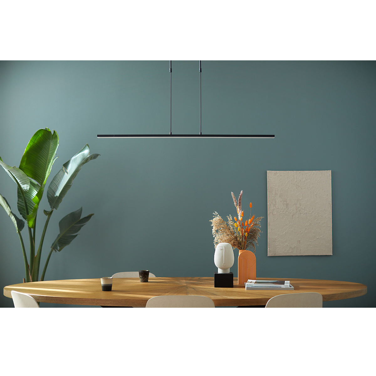 Hanglamp Zelena 1482ZW zwarte LED lamp met instelbaar licht