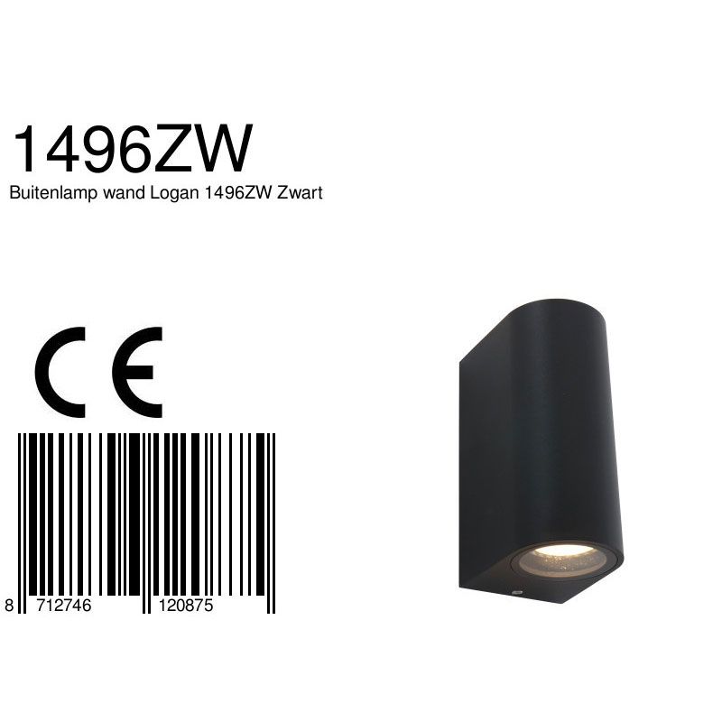 Buitenlamp Logan 1496ZW Zwart