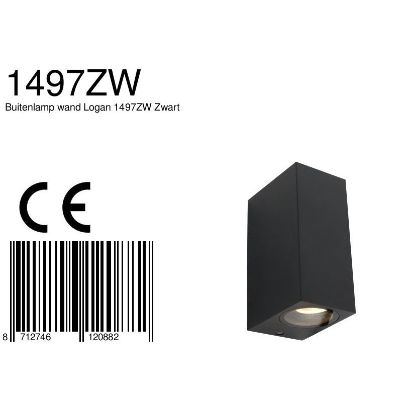 Buitenlamp Logan 1497ZW Zwart