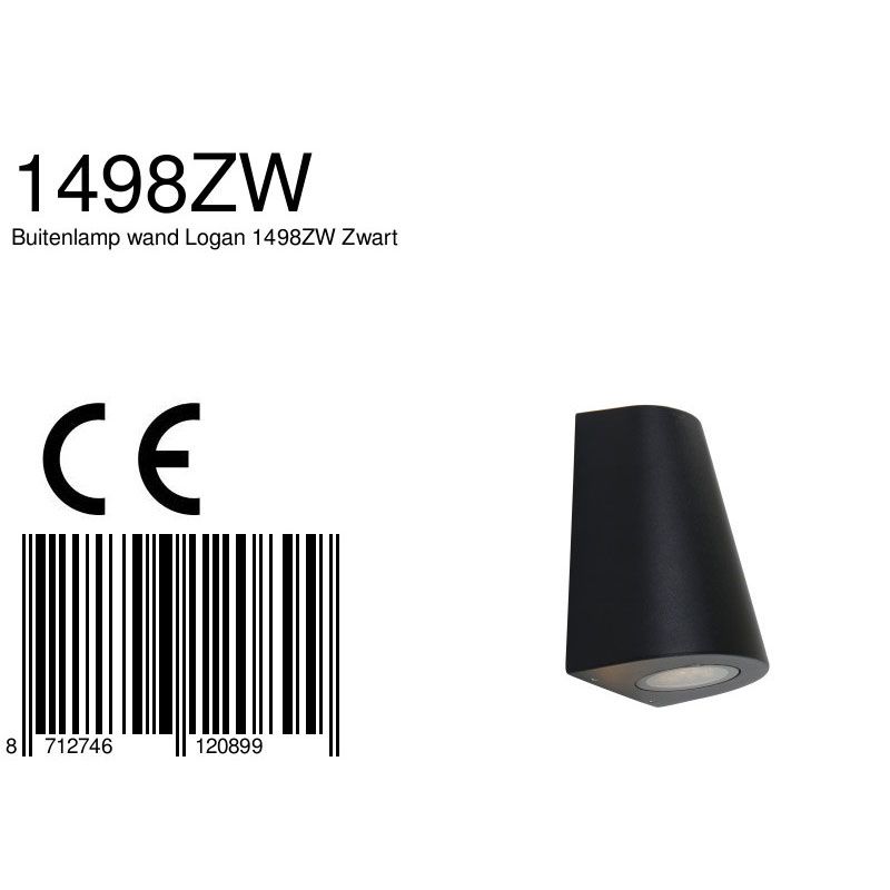 Buitenlamp Logan 1498ZW Zwart