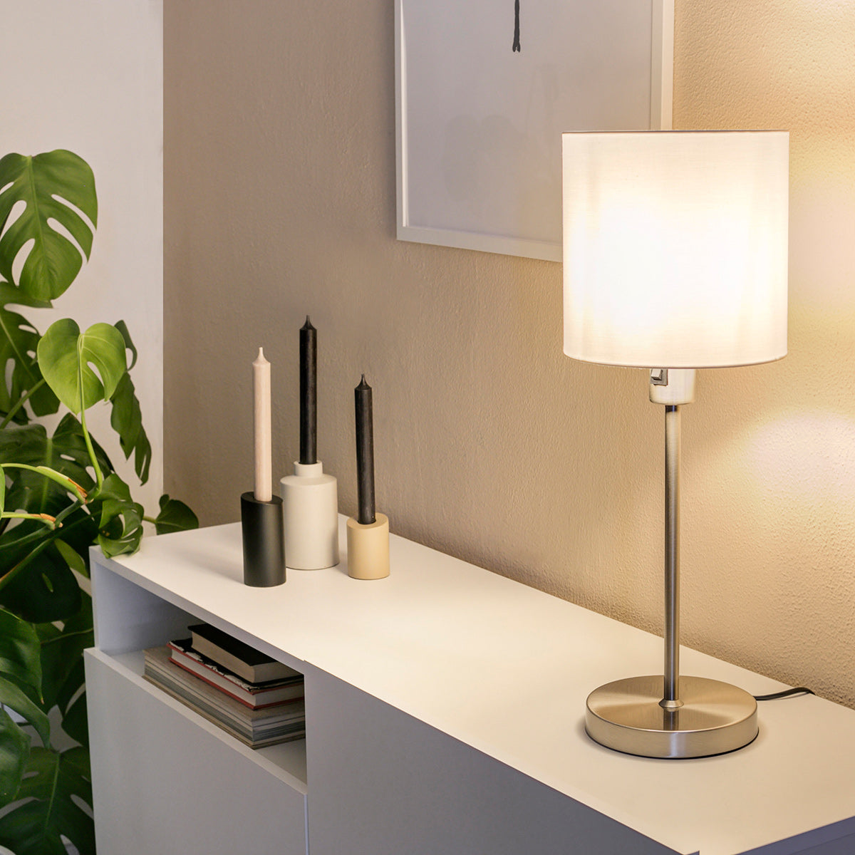 Tafellamp Noor 1563ST Staal met E27 fitting
