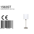 Tafellamp Noor 1563ST Staal met E27 fitting