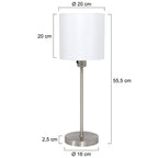Tafellamp Noor 1563ST Staal met E27 fitting
