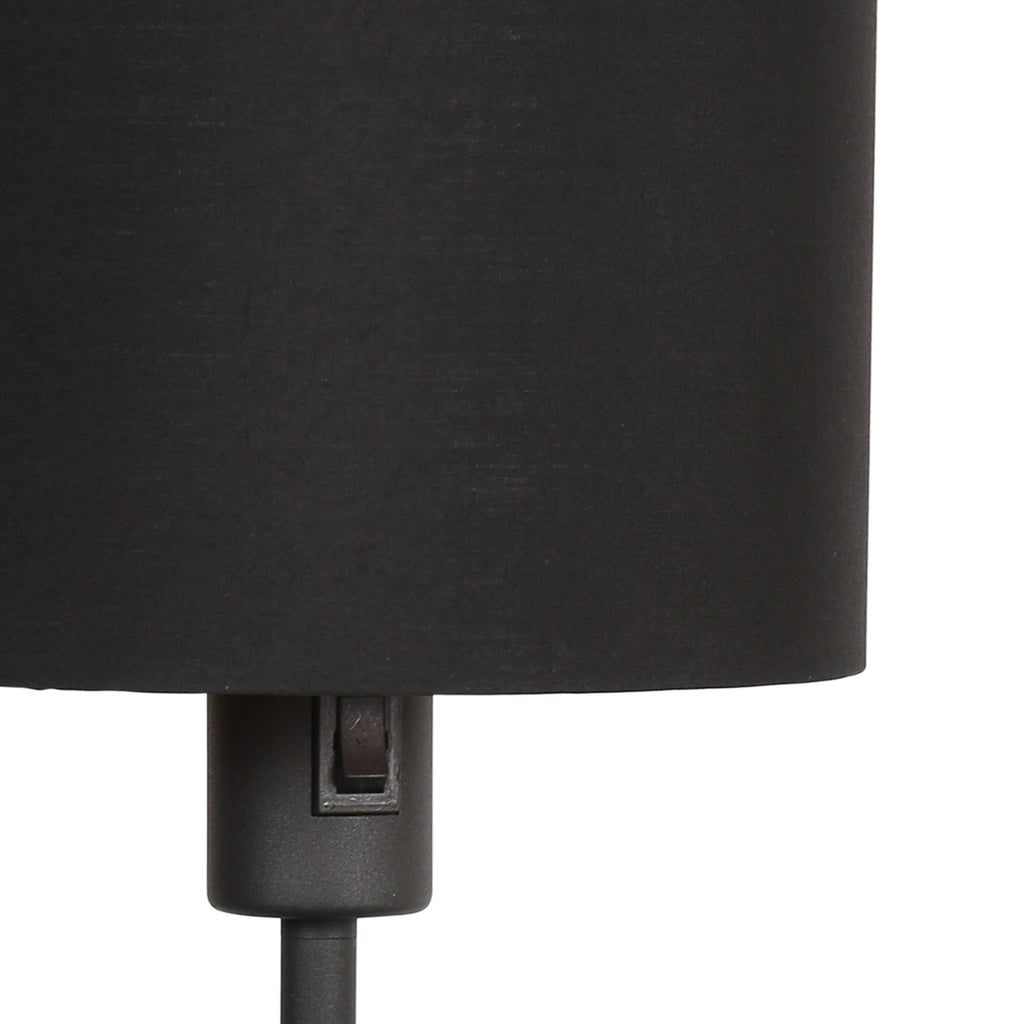 Tafellamp Noor 1563ZW Zwart met goud en een E27 fitting