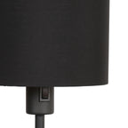 Tafellamp Noor 1563ZW Zwart met goud en een E27 fitting