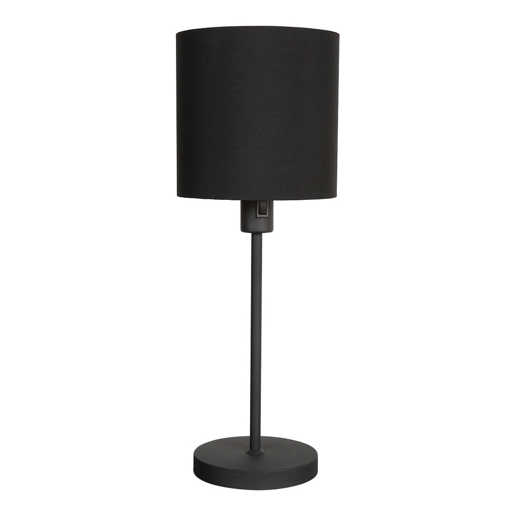 Tafellamp Noor 1563ZW Zwart met goud en een E27 fitting
