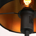 Tafellamp Noor 1563ZW Zwart met goud en een E27 fitting