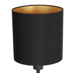 Tafellamp Noor 1563ZW Zwart met goud en een E27 fitting