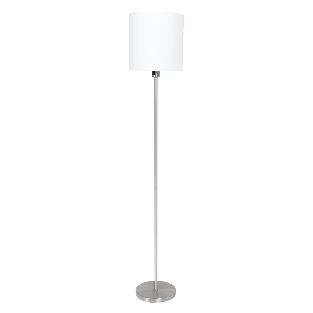 Vloerlamp Noor 1564ST Staal inclusief wit linnen kap