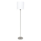 Vloerlamp Noor 1564ST Staal inclusief wit linnen kap