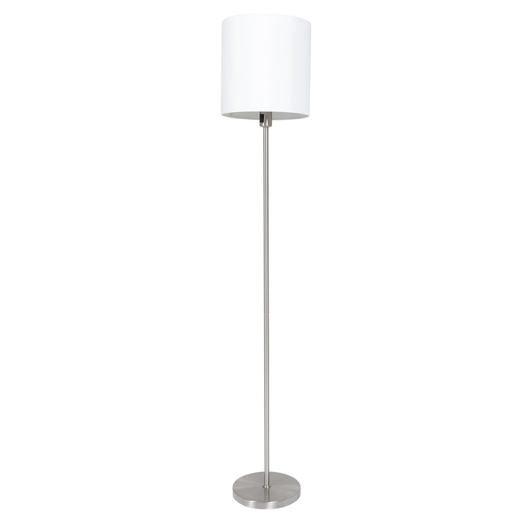 Vloerlamp Noor 1564ST Staal inclusief wit linnen kap