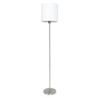 Vloerlamp Noor 1564ST Staal inclusief wit linnen kap