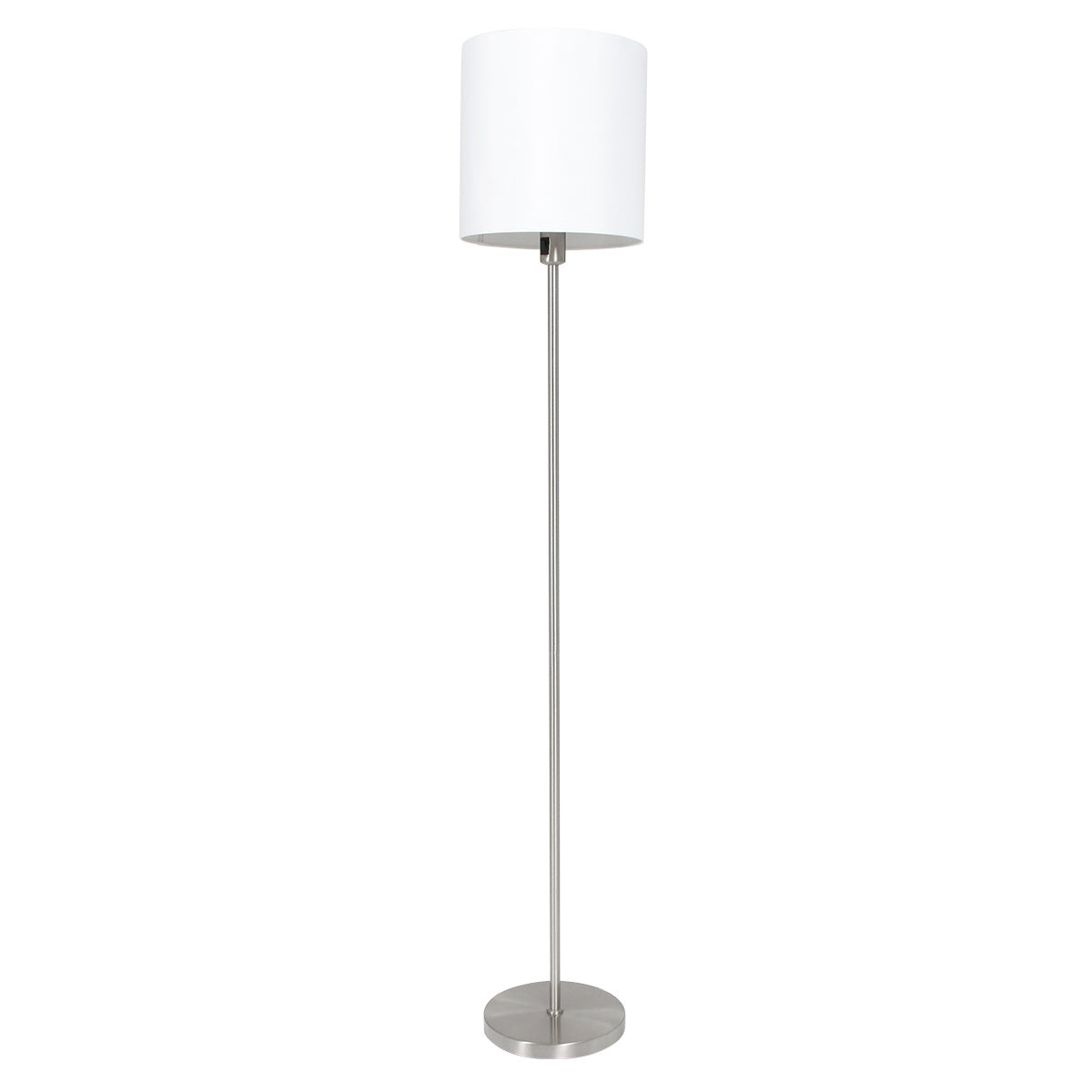 Vloerlamp Noor 1564ST Staal inclusief wit linnen kap