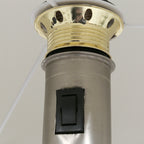 Vloerlamp Noor 1564ST Staal inclusief wit linnen kap