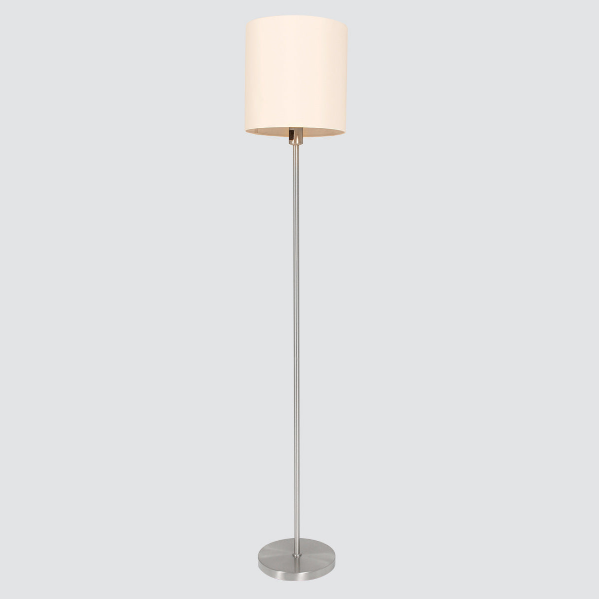 Vloerlamp Noor 1564ST Staal inclusief wit linnen kap