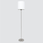 Vloerlamp Noor 1564ST Staal inclusief wit linnen kap